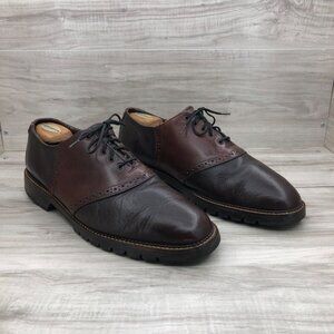 H.S. Trask Oxfords Mens 13M Brown Two Tone Leather Lace Up Dress Shoes